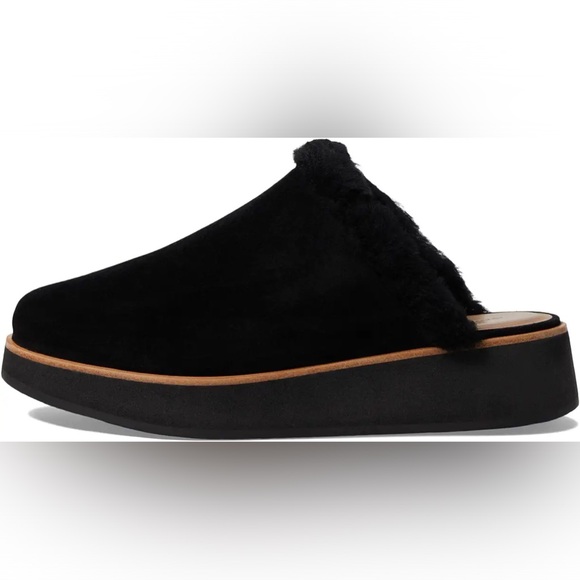 Bernardo Phoebe Black Suede Mules Flats from Anthropologie Sz 6.5 Retail $258 - Picture 2 of 7